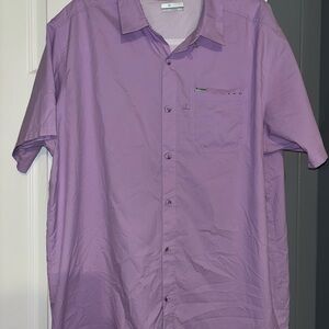 Purple Men's Casual Button Down Shirt